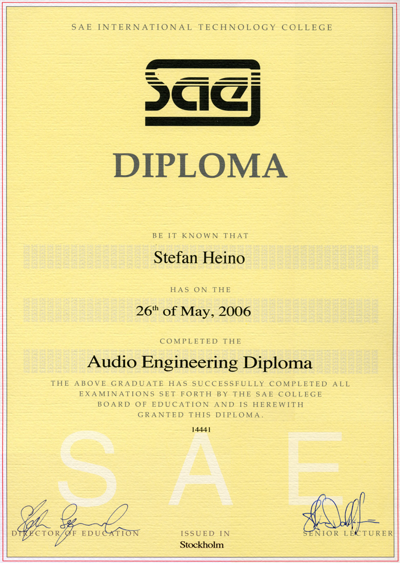 Audio Engineering Diploma